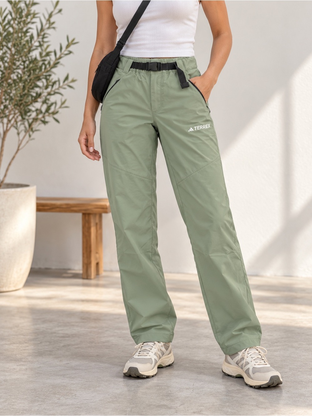 adidas TERREX Women's Sage Green Track Pants